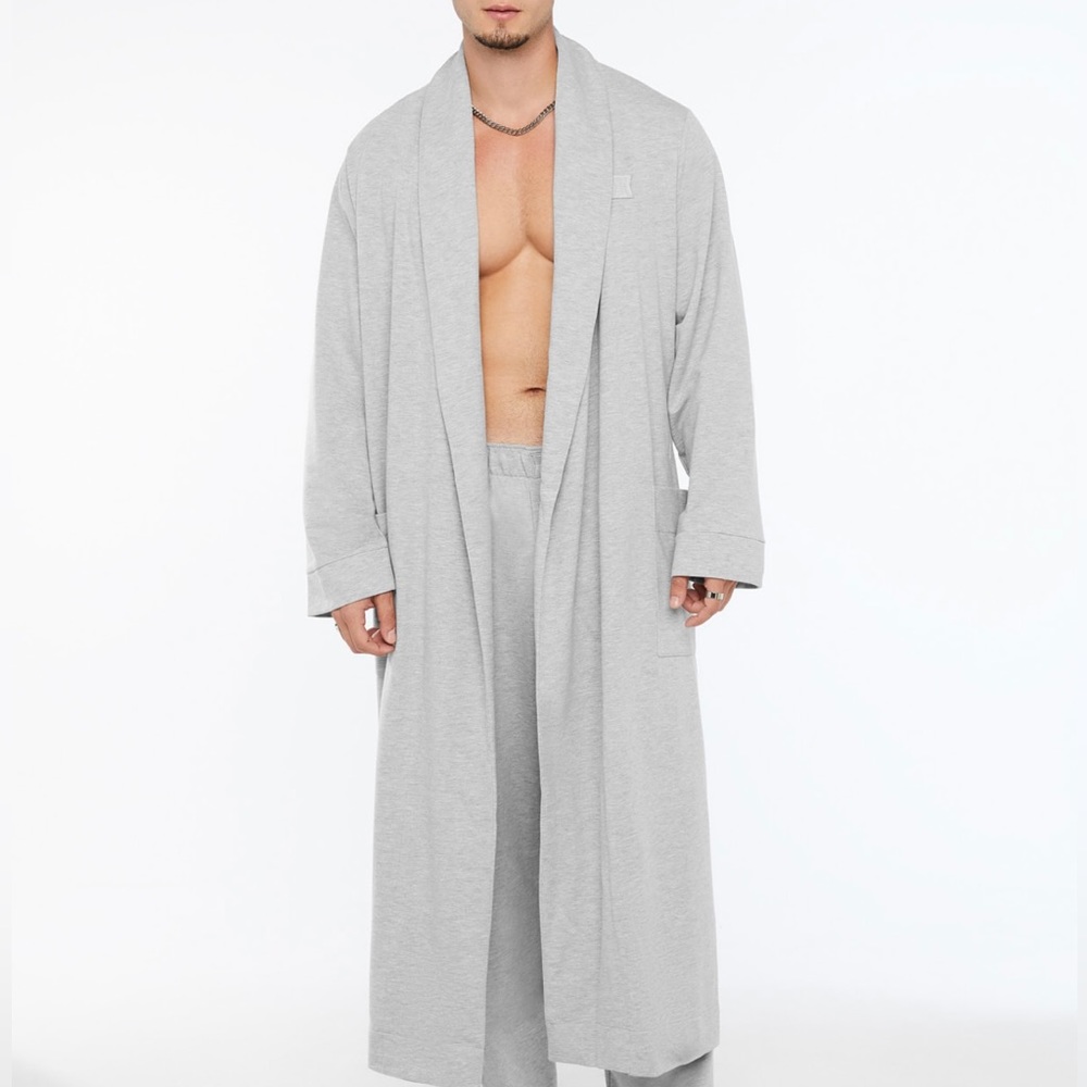 NEW SAVAGE X FENTY MENS Platinum Gray LONG ROBE SZ XXXL BIG TALL